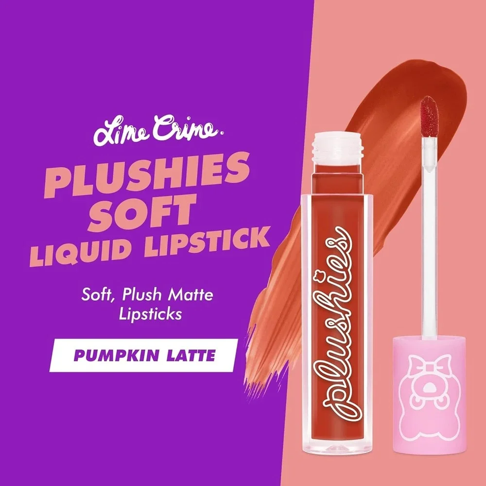 Lime Crime Pumpkin Latte Plushies Soft Focus Lip Veil Liquid Lipstick New in Box